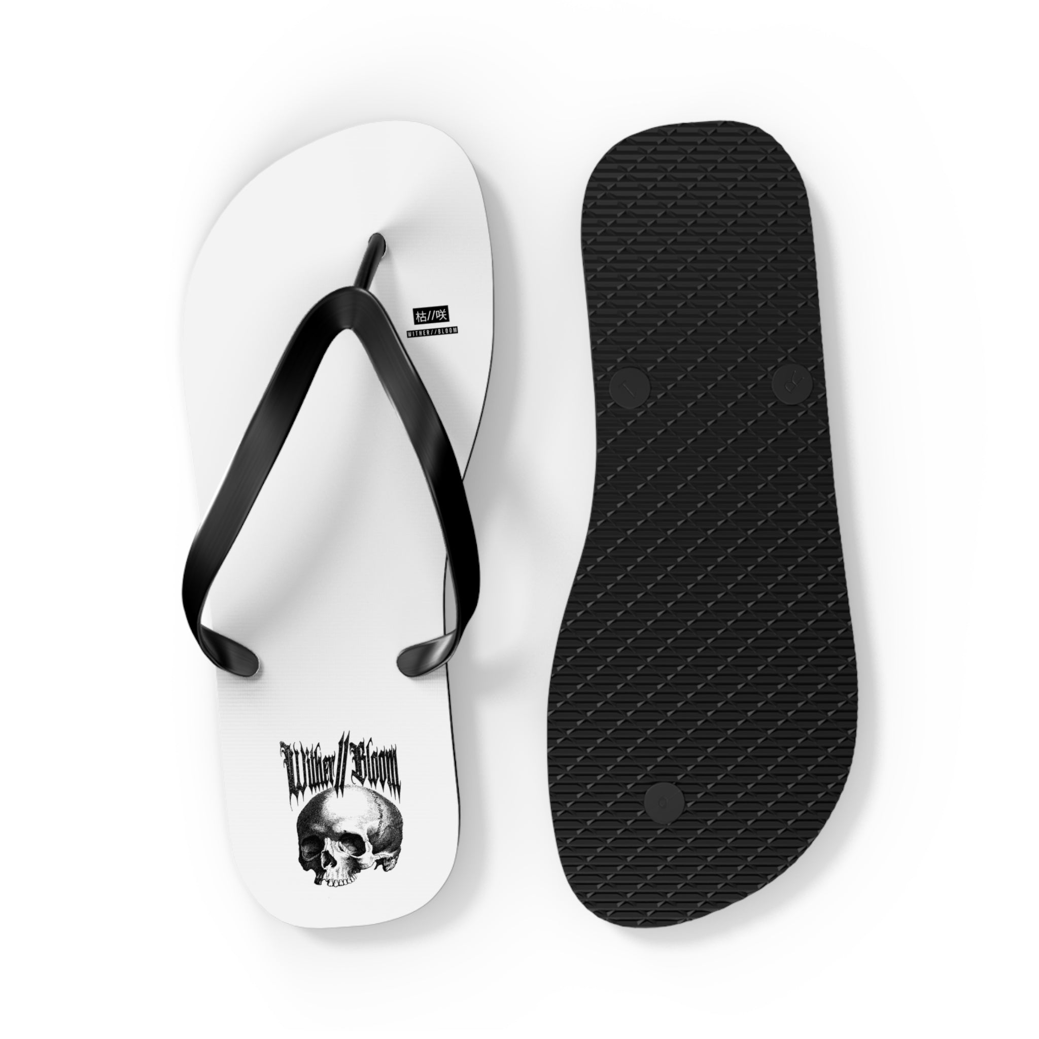 W//B Skull Chanclas